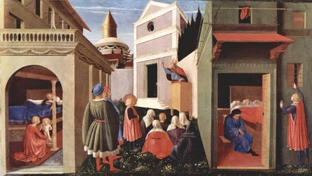 Predellatafel des Triptychons von San Domenico in Perugia zum Leben des Hl. Nikolaus von Bari, Szene